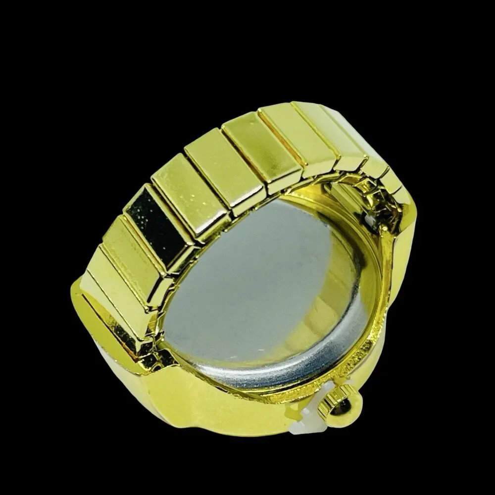 BOZHI Ring Watch Gold Design With Crystals New